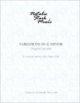 Variations in G Minor piano sheet music cover